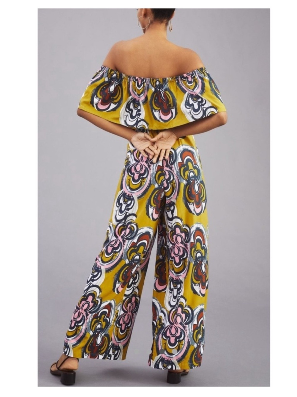 Anthropologie Bel Kazan Lily Jumpsuit, Off The Shoulder, Size XS